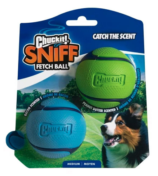 Chuckit! Sniff Fetch Ball Bacon & Peanut Butter Dog Toy - Product Image