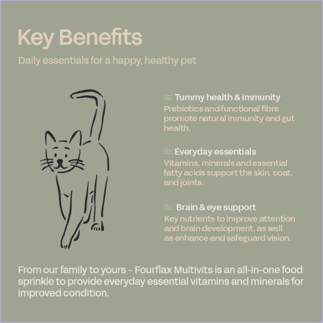 Fourflax Multivits Nutritional Powder Supplement for Cats - Product Image 3