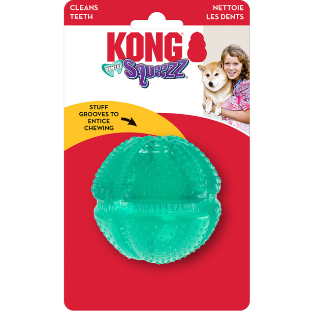 KONG Squeezz Dental Ball Dog Toy - Product Image