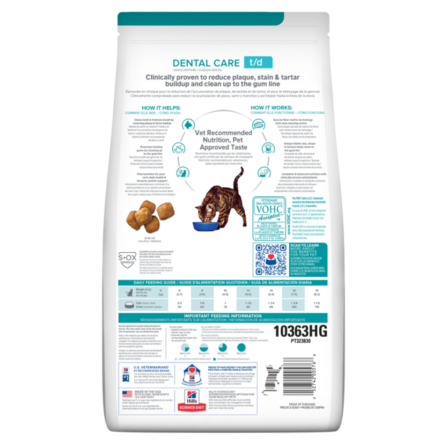 Hill's Prescription Diet t/d Dental Care Dry Cat Food Pet Direct