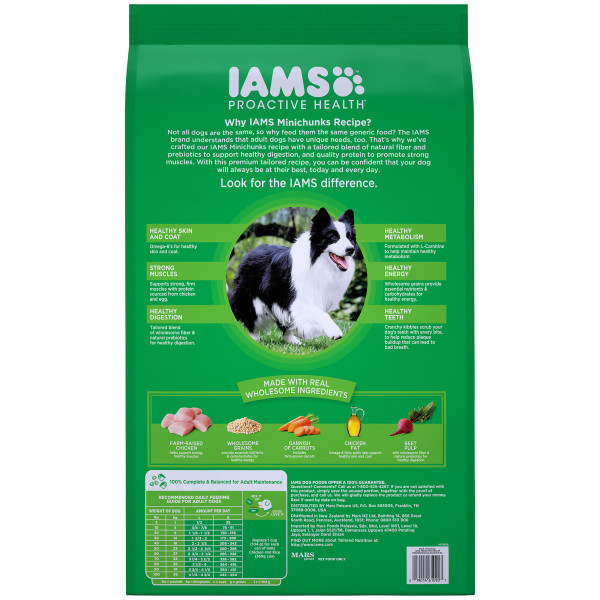 IAMS Proactive Health Adult MiniChunks Chicken Dry Dog Food Pet Direct