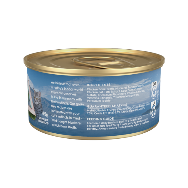 Trilogy Mackerel in Bone Broth Adult Wet Cat Food Pet Direct
