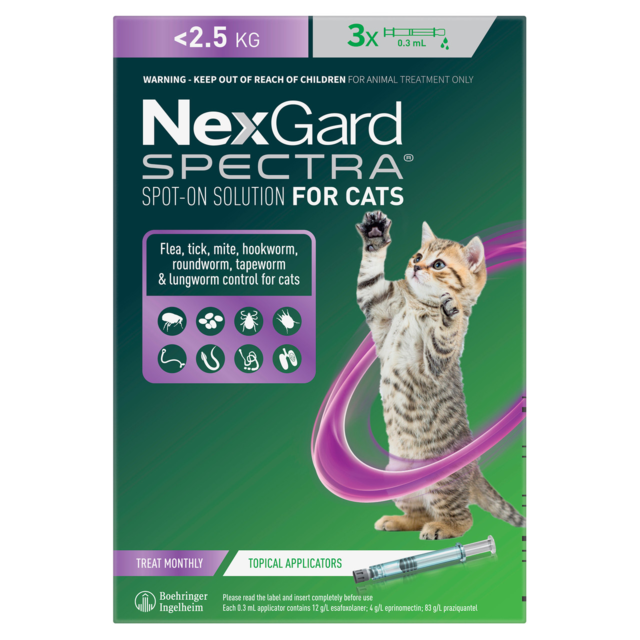 NexGard Spectra Flea & Worm Treatment for Cats Petdirect