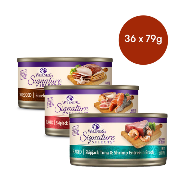 Wellness Core Signature Selects Mixed 3 Flavour Wet Cat Food Bundle