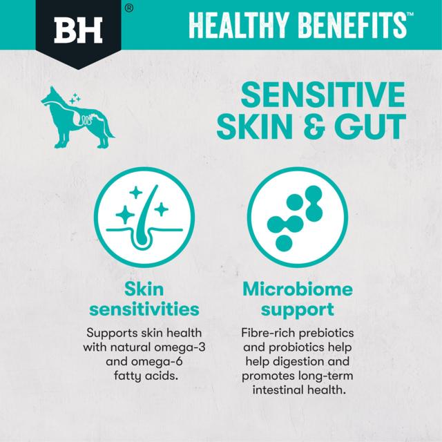 Dog Gut Health Benefits Reference: Black Hawk Healthy Benefits Sensitive Skin Gut Dry Dog Food