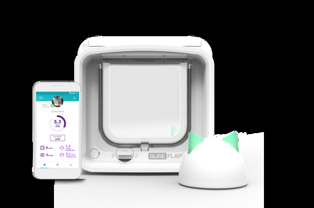 High Tech Pet Remote Control Cat Door SureFlap Microchip Connect