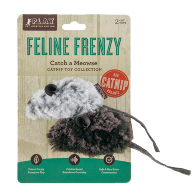 PLAY Feline Frenzy - Kitty Mitten - Jouet Interactif Pour Chat En Coton Durable