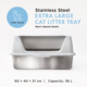 Tidy Tails Odour Control Extra Large Stainless Steel Cat Litter Tray