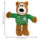 KONG Holiday Wild Knots Green Sweater Bear Dog Toy 