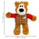KONG Holiday Wild Knots Red Sweater Bear Dog Toy