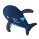 JOYSER Mightus Whale with Squeaker Dog Plush Toy
