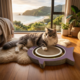 Pup & Purr Finn The Fish Oval Cardboard Cat Scratcher