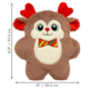 KONG Holiday Snuzzles Bow Tie Reindeer Dog Toy