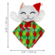 KONG Holiday Crackles Santa Kitty Argyle Cat Toy