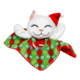 KONG Holiday Crackles Santa Kitty Argyle Cat Toy