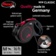 Flexi Classic Black Fire Retractable Dog Lead