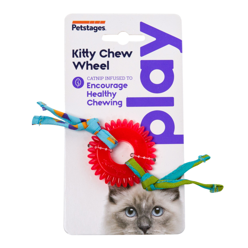 Petstages Dental Kitty Chew Wheel Catnip Cat Toy Petdirect