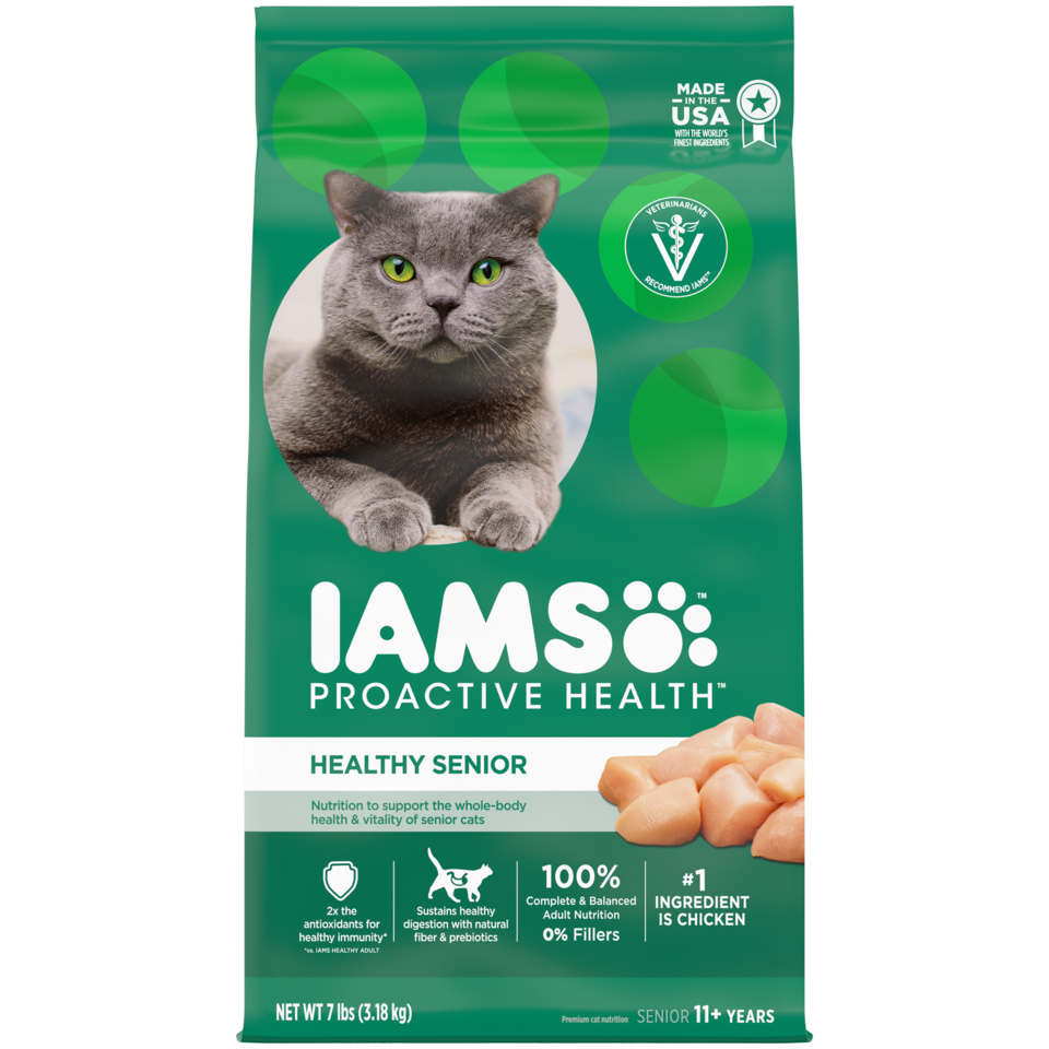 IAMS Proactive Health Senior Chicken Dry Cat Food Petdirect