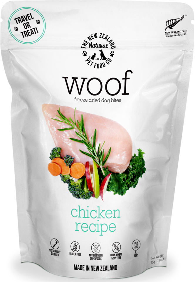 The NZ Natural Pet Food Co Woof Chicken Freeze Dried Dog Food