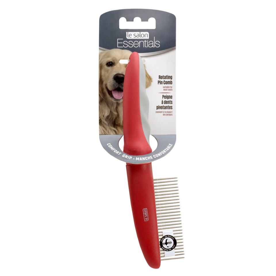 Dog Combs For Grooming Evolution Medium Comb With Rotating Teeth Metal ...