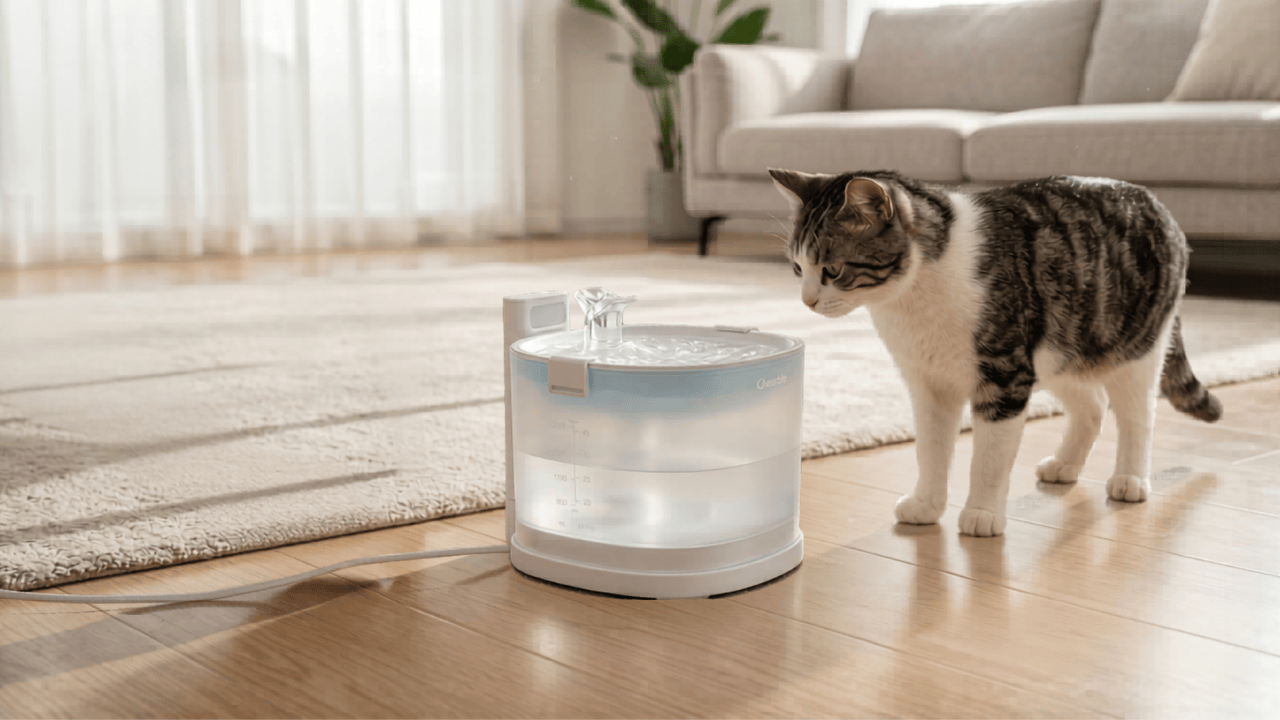 Cat drinking from Petkit Eversweet Solo SE Water Fountain