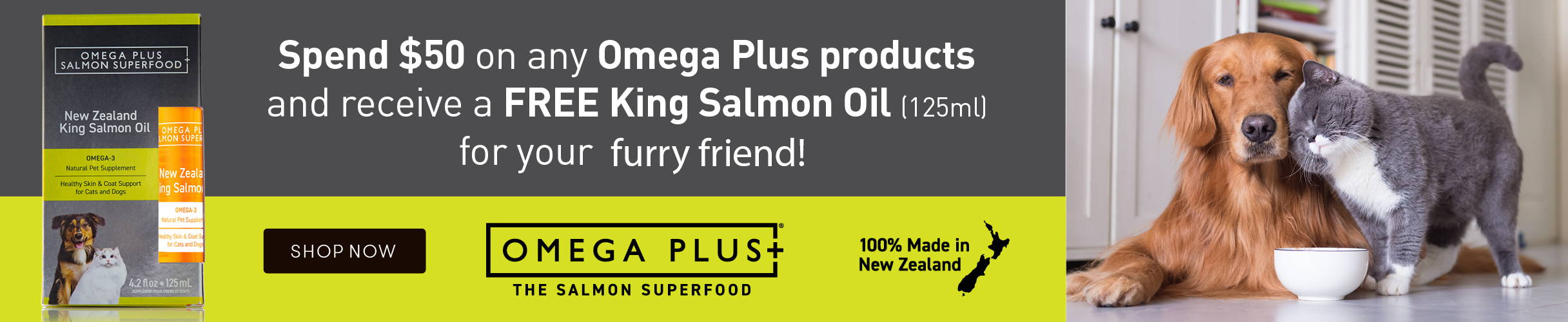 Spend $50 on any Omega Plus Products and receive gift with purchase
