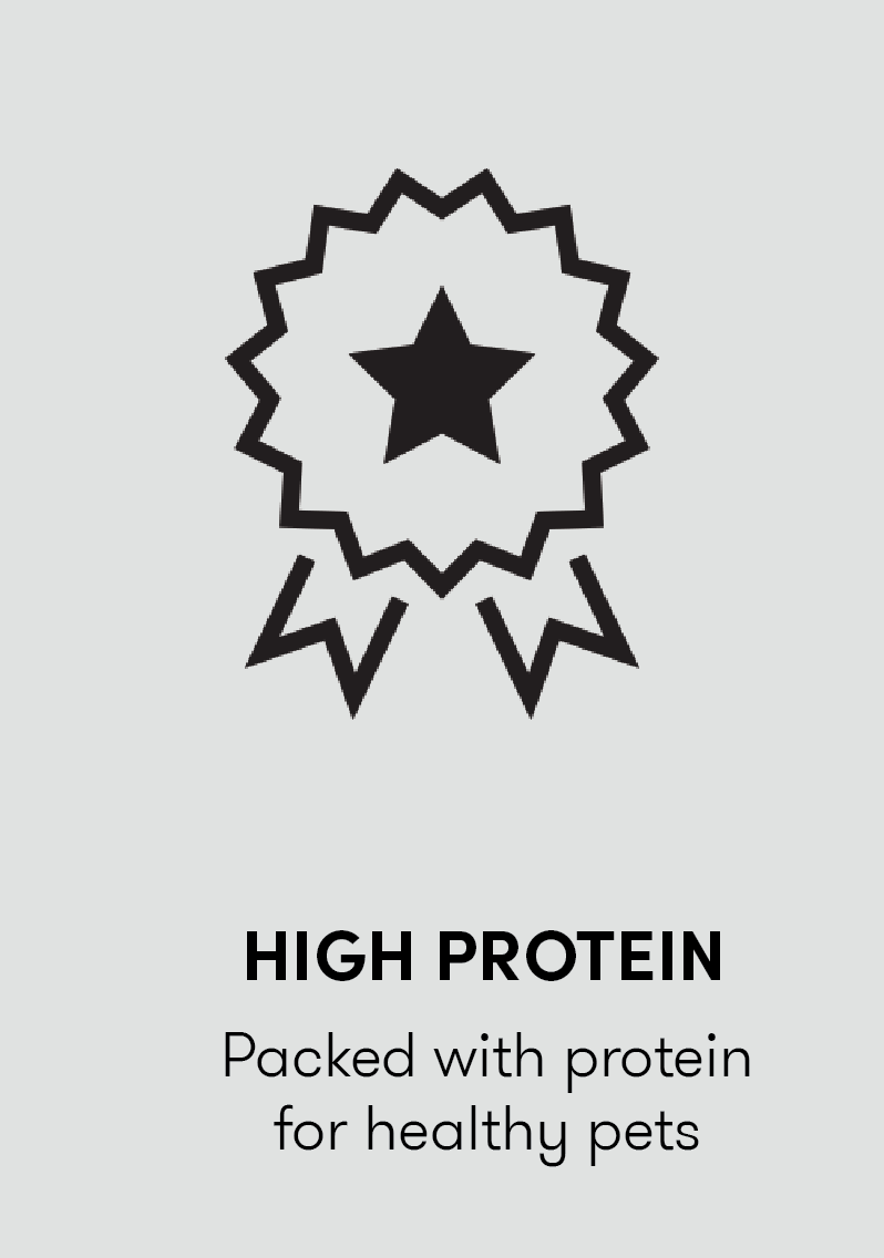 High protein - packed with protein for healthy pets